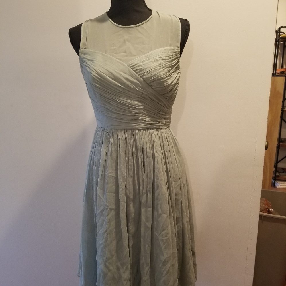 J crew midi seafoam green dress